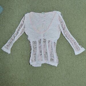 super cute light pink open top